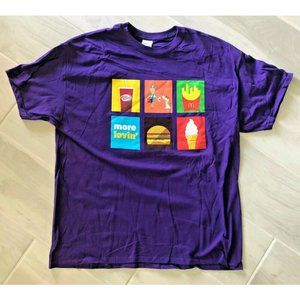 NOS VINTAGE MCDONALD'S UNISEX XL EXTRA LARGE T-SHIRT BIG MAC DR PEPPER FRIES
